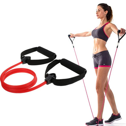 New Fitness Yoga Pilates Bar Stick with Resistance Bands - Portable Home Gym